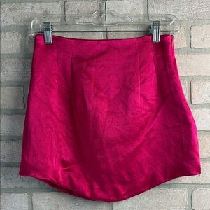 Zara Pink Satin Mini Skirt size small